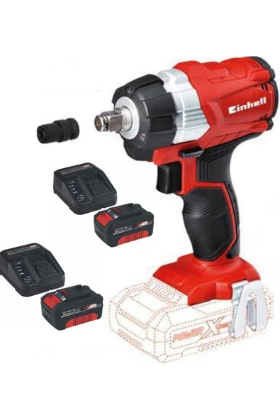 Einhell Te-cw 18 Li Bl 2x4.0ah Akülü Somun Sıkma Sökme Makinesi ürün görseli 1