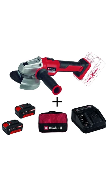 Einhell Axxıo 18/115 Q Akülü Avuç Taşlama + 2x4ah Starterkit + Bez Çanta ürün görseli 1