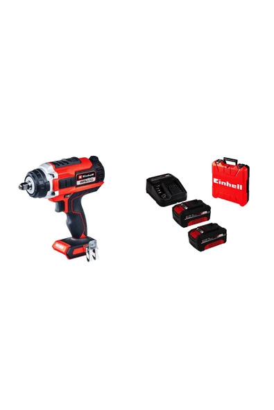Einhell Impaxxo 18/400 Kömürsüz Akülü Somun Sıkma 18v 4 Ah Çift Akülü Set ürün görseli 1