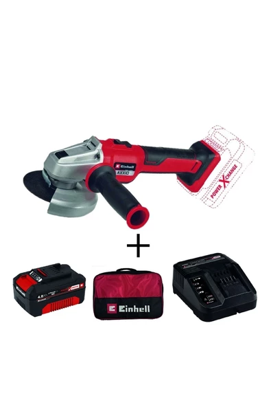 Einhell Axxıo 18/115 Q Akülü Avuç Taşlama + 4ah Starterkit + Bez Çanta ürün görseli 1