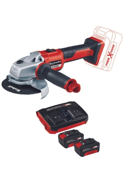 Einhell Axxio 18/125 2x4.0ah Akülü Avuç Taşlama Twincharger Set ürün görseli 1