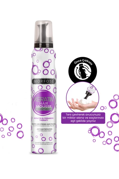 Keratin Saç Köpüğü 200 ml - Resim 3