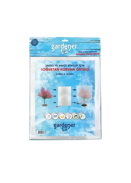 Gardener 11305 Bahçe Bitkileri İçin Soğuktan Koruma Örtüsü 30 g - 2,4 m x 10 m ürün görseli 1