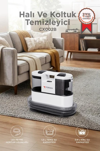 Halı ve Koltuk Yıkama Makinesi 6 Başlıklı Cam Temizleme Leke Çıkartma Makinesi CX002B Beyaz ürün görseli 1