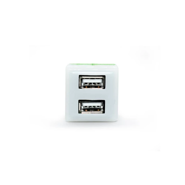 Wolfmar Işıklı USB Çoklayıcı Mavi Işıklı - Resim 2