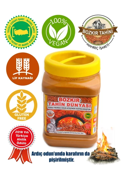 Bozkır Tahin Merkezi Kepeksiz Kavrulmuş Tahin 935 Gr (taş değirmen) ürün görseli 1