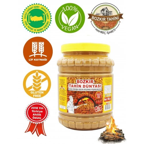 Bozkır Tahin Merkezi Bozkır Kavrulmuş Tahini 1900 Gr. (taş değirmen) ürün görseli 1