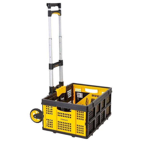 Stanley FT509 70Kg Katlanır Alüminyum El Arabası + FT505 25Kg Katlanır Çok Amaçlı Taşıma Sepeti ürün görseli 1