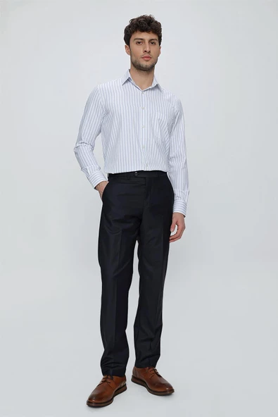 Lacivert Esnek Yandan Cepli Comfort Fit Classic Pantolon 1003245005 ürün görseli 1