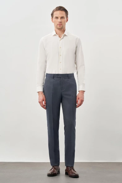 Lacivert Esnek Yandan Cepli Slim Fit Classic Pantolon 1003245209 ürün görseli 1