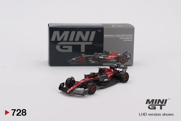 Mini GT Alfa Romeo C43 #24 Zhou Guanyu 2023 F1 2023 Australian GP 728 ürün görseli 1
