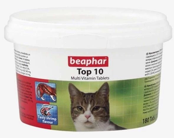 Beaphar Top 10 Kedi Multivitamin Tableti 180 Adet ürün görseli 1