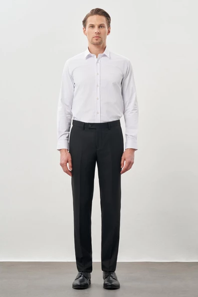 Siyah Esnek Yandan Cepli Slim Fit Classic Pantolon 1003245209 ürün görseli 1