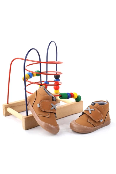 Papuç Sepeti Arzn-4132 Cırtlı Kaymaz Taban Erkek Bebek Bot ürün görseli 1