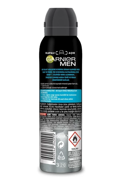 Men Saf Ve Temiz Aerosol 150 ml Arındırıcı Etki   3600542342094 ürün görseli 1
