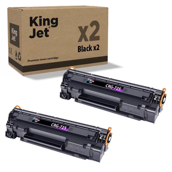 KingJET® CRG-725 2'li Paket - Canon Uyumlu Çipli Muadil Toner ürün görseli 1