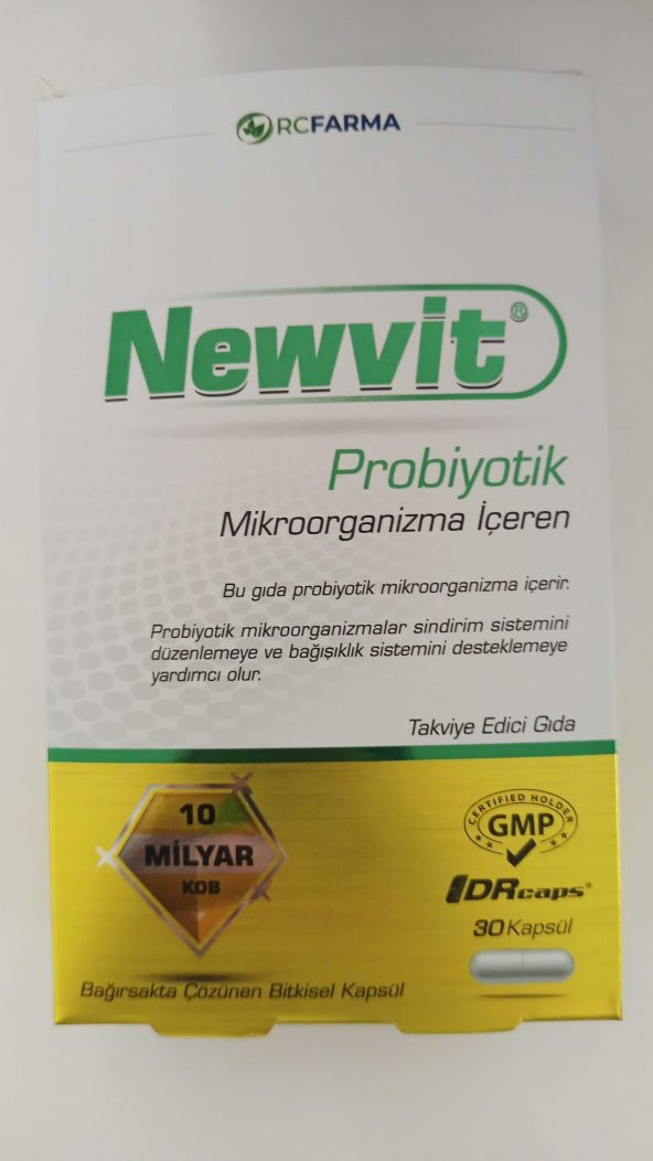 Newvit Probiyotik 30 Kapsül(Yeni Ambalajlı) 8682125462035 ürün görseli 1