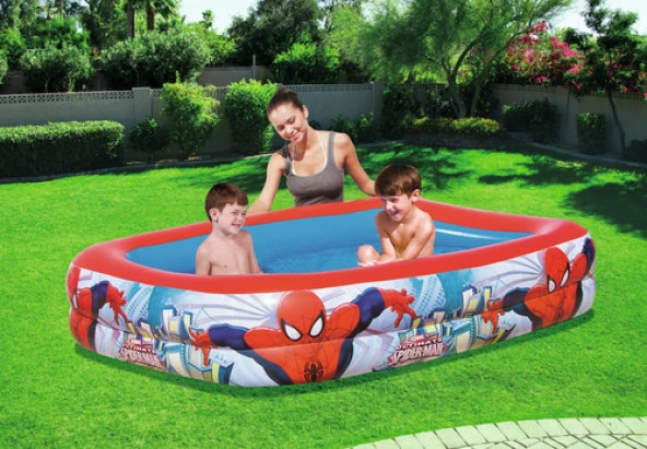 SU POMPALI Bestway 98011, Spiderman Temalı Havuz-201x150x51cm ürün görseli 1