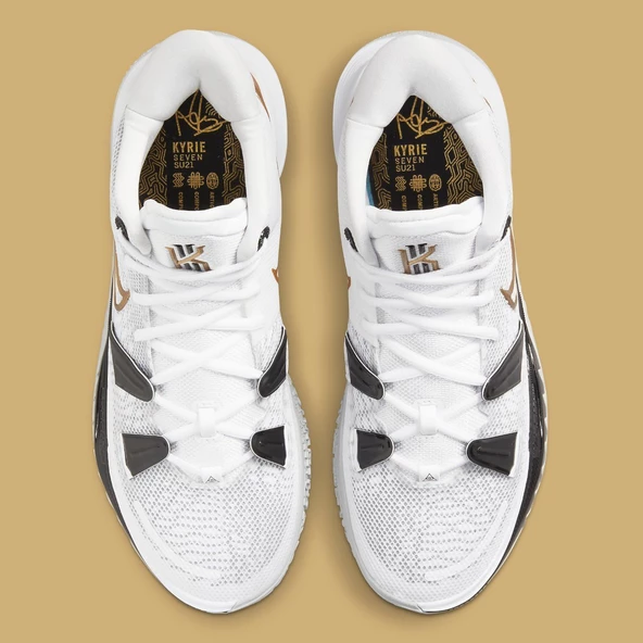 PTTAVM: Nike Kyrie 7 White Black Gold Erkek Spor Ayakkabı