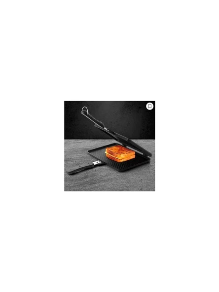 FMS Granit Döküm Ocak Üstü El Tost ve Çok Amaçlı Grill Tava 26 cm - Siyah - D3001SYH ürün görseli 1