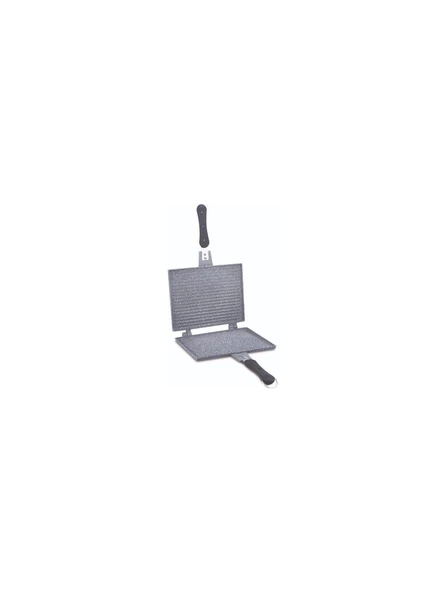 FMS Granit Döküm Ocak Üstü El Tost ve Çok Amaçlı Grill Tava 26 cm - Gri - D3001GRI ürün görseli 1