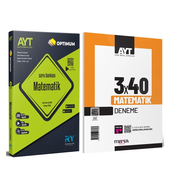Referans AYT Matematik Soru Bankası ve Marka Deneme Seti 2 Kitap ürün görseli 1