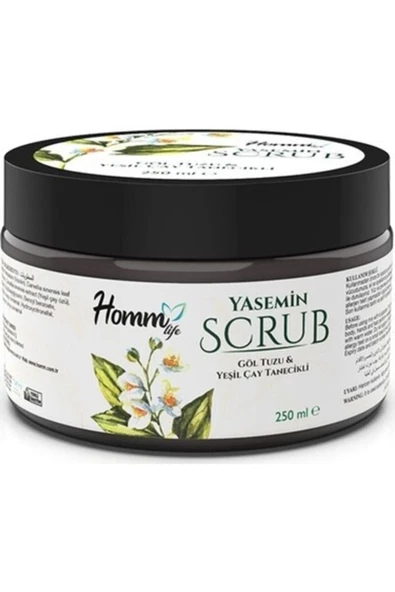 HOMM YASEMİNLİ YEŞİL ÇAYLI BİTKİ TANECİKLİ SCRUB 250 ML ürün görseli 1
