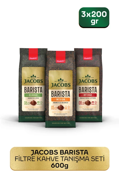 Jacobs  Barista Filtre Kahve Tanışma Paketi 200 gr x 3 Adet ürün görseli 1