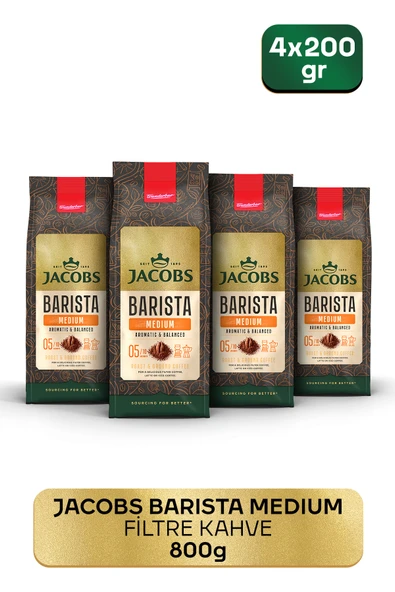 Jacobs Barista Medium Filtre Kahve 200 gr x 4 Adet ürün görseli 1