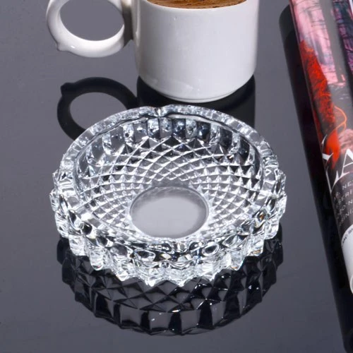 kesme lüx küllük - 2 li cam kül tablası yuvarlak 12,5 cm. ürün görseli 1