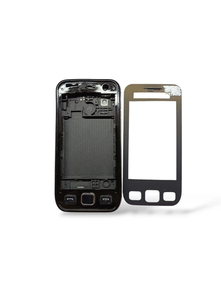 Samsung S5250 Kasa Samsung S5253 Uyumlu Siyah Renk Orta Kasa Ön Arka Kapak Tuş Takımı ürün görseli 1