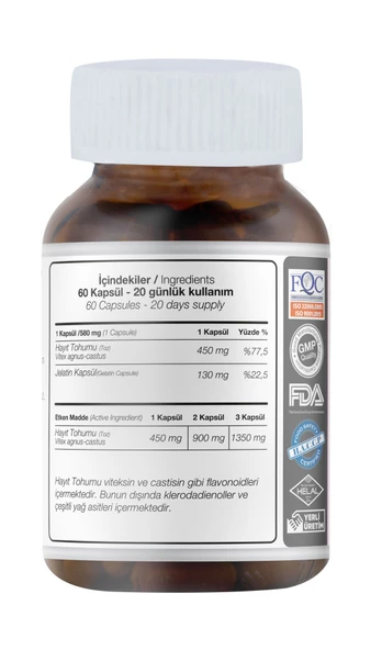 SPN  HAYIT TOHUMU 60 KAPSUL X 580MG - Resim 2