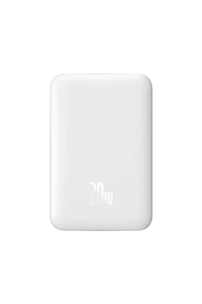 Baseus MgSafe Mini Overseas Edition Beyaz 10000 mAh Hızlı Şarj Kablosuz Powerbank-OUTLET ürün görseli 1