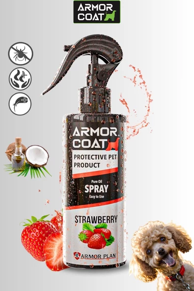 ARMOR COAT Köpek Bakım Spreyi Çilek Kokulu 200 ml ürün görseli 1