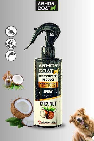 ARMOR COAT Köpek Bakım Spreyi Hindistan Cevizi Kokulu 200 ml ürün görseli 1