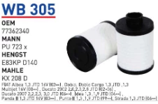 WB305 MAZOT FİLTRESİ  CITROEN JUMPER III Y.M 08- 77362340 , PU723x ürün görseli 1