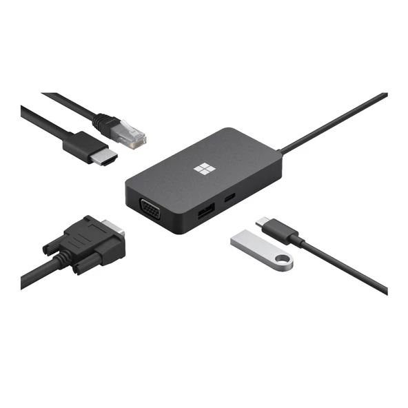 Microsoft Surface USB-C Travel Hub (Çoğaltıcı), (Port:Ethernet, HDIM, VGA, USB-A, USB-C) - 161-00010 ürün görseli 1