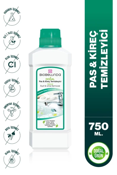 BİOBELLİNDA 2 ADET PAS & KİREÇ TEMİZLEYİCİ 2X750 ML ürün görseli 1
