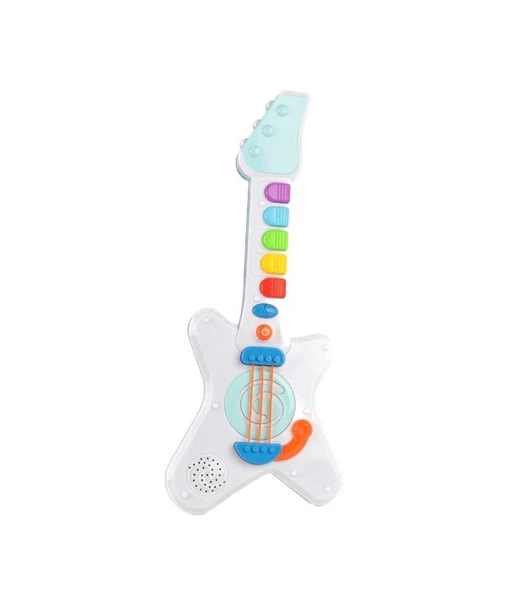 LC Işıklı Rock Roll Çocuk Gitar - Mavi Su Dünyası ürün görseli 1