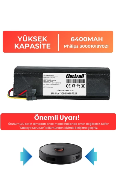 Philips 300010187021 Robot Süpürge Bataryası (YÜKSEK KAPASİTE) 6400MAH Robot Süpürge Batarya ürün görseli 1