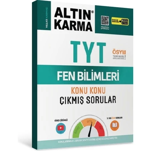 ALTIN KARMA TYT FEN BİLİMLERİ KONU KONU ÇIKMIŞ SORULAR 2022 ürün görseli 1