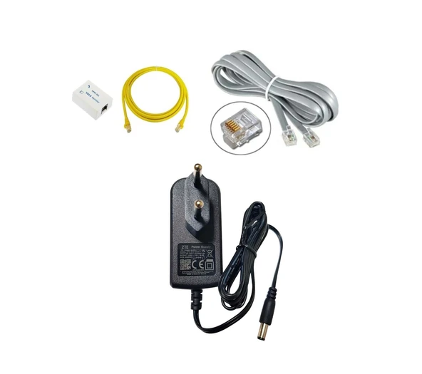 Zte H168A-H168N VDSL2/Modem Roter Adaptörü 12 V 1.5 A Kalın Uçlu+Hediye ürün görseli 1
