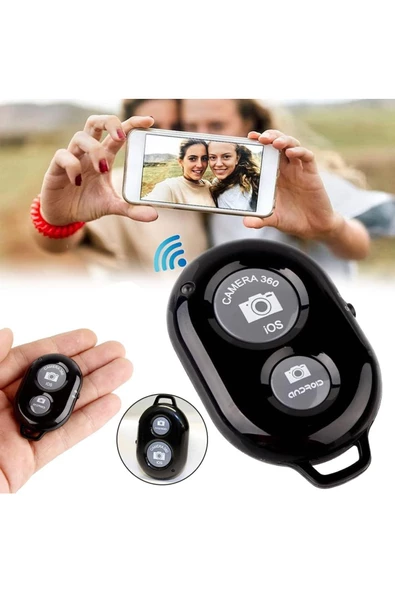 Bluetooth Uzaktan Fotoğraf Ve Video Çekme Kumanda Pilli Tüm Telefonlara Uyumlu Pilli ürün görseli 1