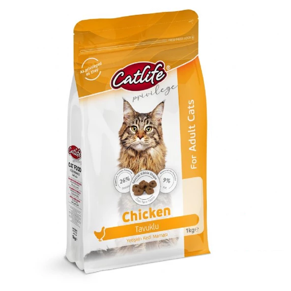CLFD08-Catlife Tavuklu Yetişkin Kedi Maması 1 Kg ürün görseli 1