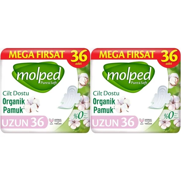Molped Pure&Soft Hijyenik Ped Uzun 72 (2PK*36) Adet Mega Pk ürün görseli 1