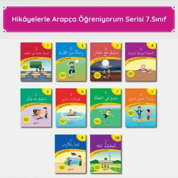 Hikayelerle Arapça Öğreniyorum  Serisi - 7. Sınıf Arapça Hikâye Seti ürün görseli 1