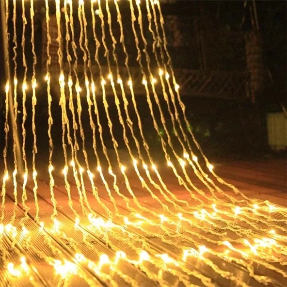 YILBAŞI IŞIĞI AKAN LED IŞIK 10 DAL 180 LED MODLU 3.20X2.60 METRE AKAR LED ŞELALE GÜN IŞIĞI LED IŞIK ürün görseli 1