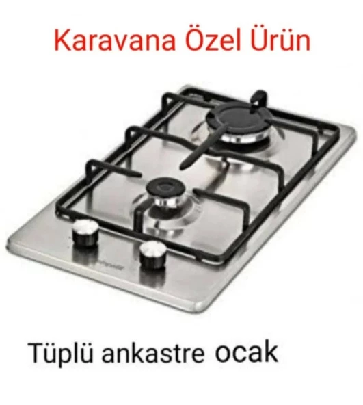 EMİNÇELİK EC-AH 41220 LG LPG TÜPLÜ ANKASTRE GÖMMELİ İNOX ÇELİK OCAK (KARAVAN VE BAHCELERE) SANCAK ALİMER ürün görseli 1