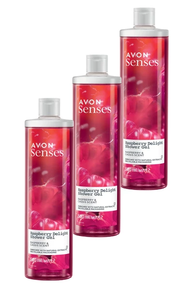 Raspberry Delight Frambuaz ve Frenk Üzümü Kokulu Duş Jeli 250 Ml. Üçlü Set ürün görseli 1