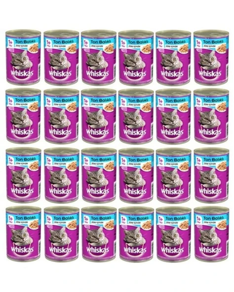 Whiskas 1+ Yetişkin Ton Balıklı Kedi Konservesi 400 Gr x 24 Adet - Ekonomik Koli ürün görseli 1